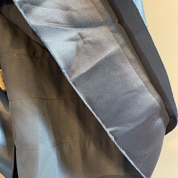 BCBGMaxAzria Blue Grey Woven Embellished Halter Dress | SZ 4 - Picture 14 of 16